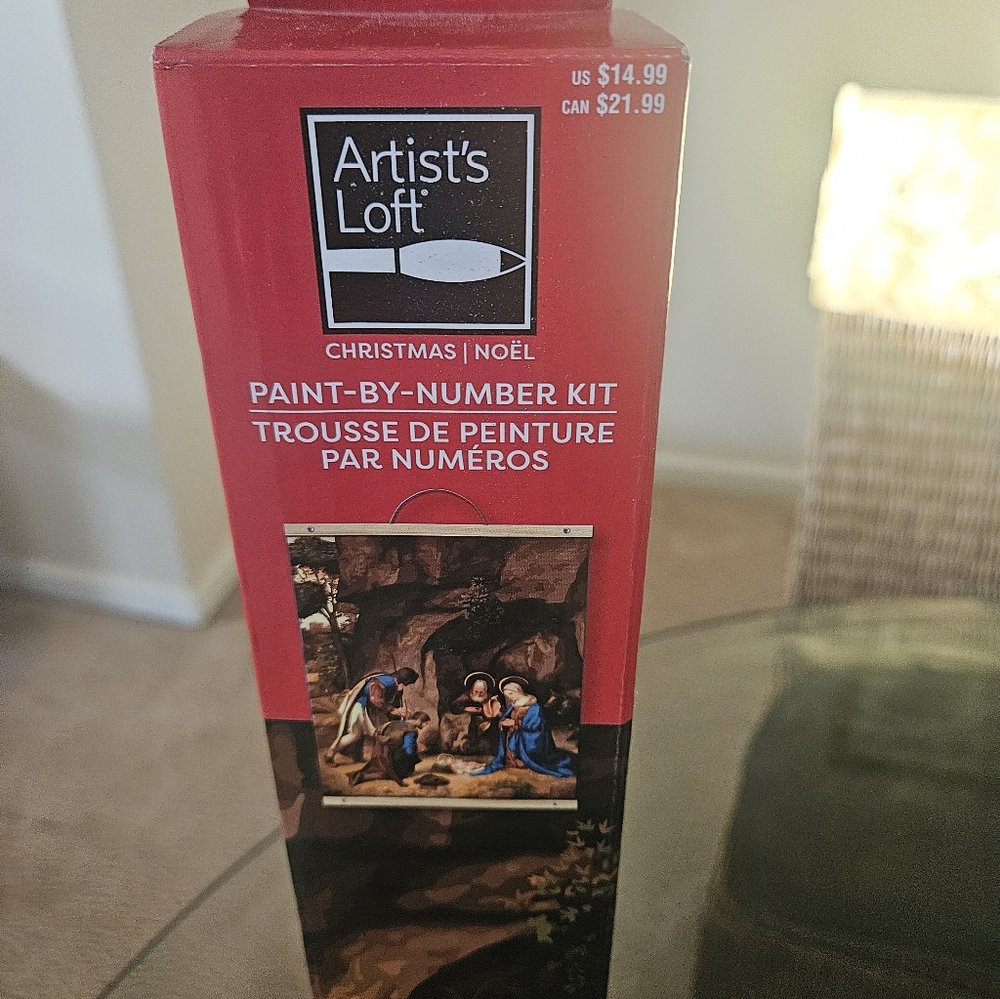 ARTIST'S LOFT baby of Bethlehem Paint By Number Kit 16x20" NEW IN BOX - Picture 2 of 6
